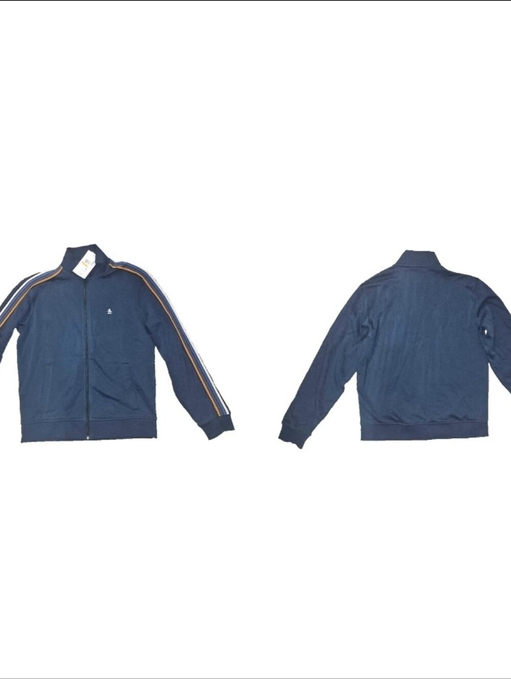 NWT Original Penguin Munsingwear Navy Stripe Track Jacket Men's S